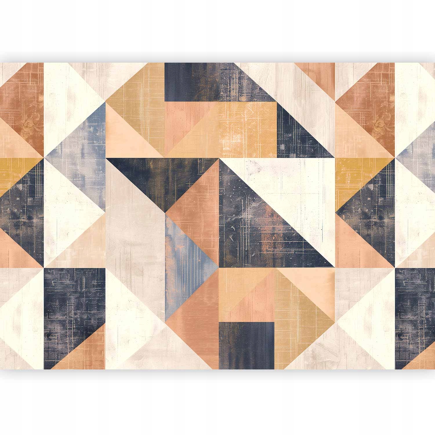 Fototapeta Premium 3D Geometryczna Trójkąty Art Deco Brąz Do Salonu 500x350