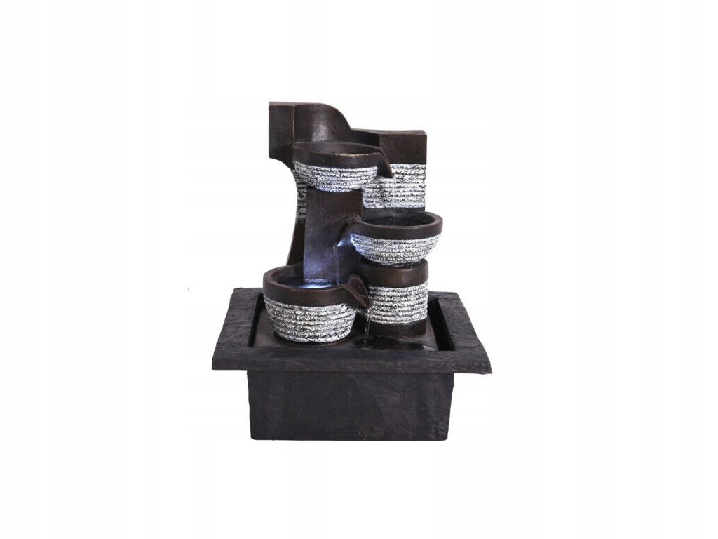 Domáca fontána stojaca dekorácia, Led podsvietenie, 21,5 x 19 x 26 cm