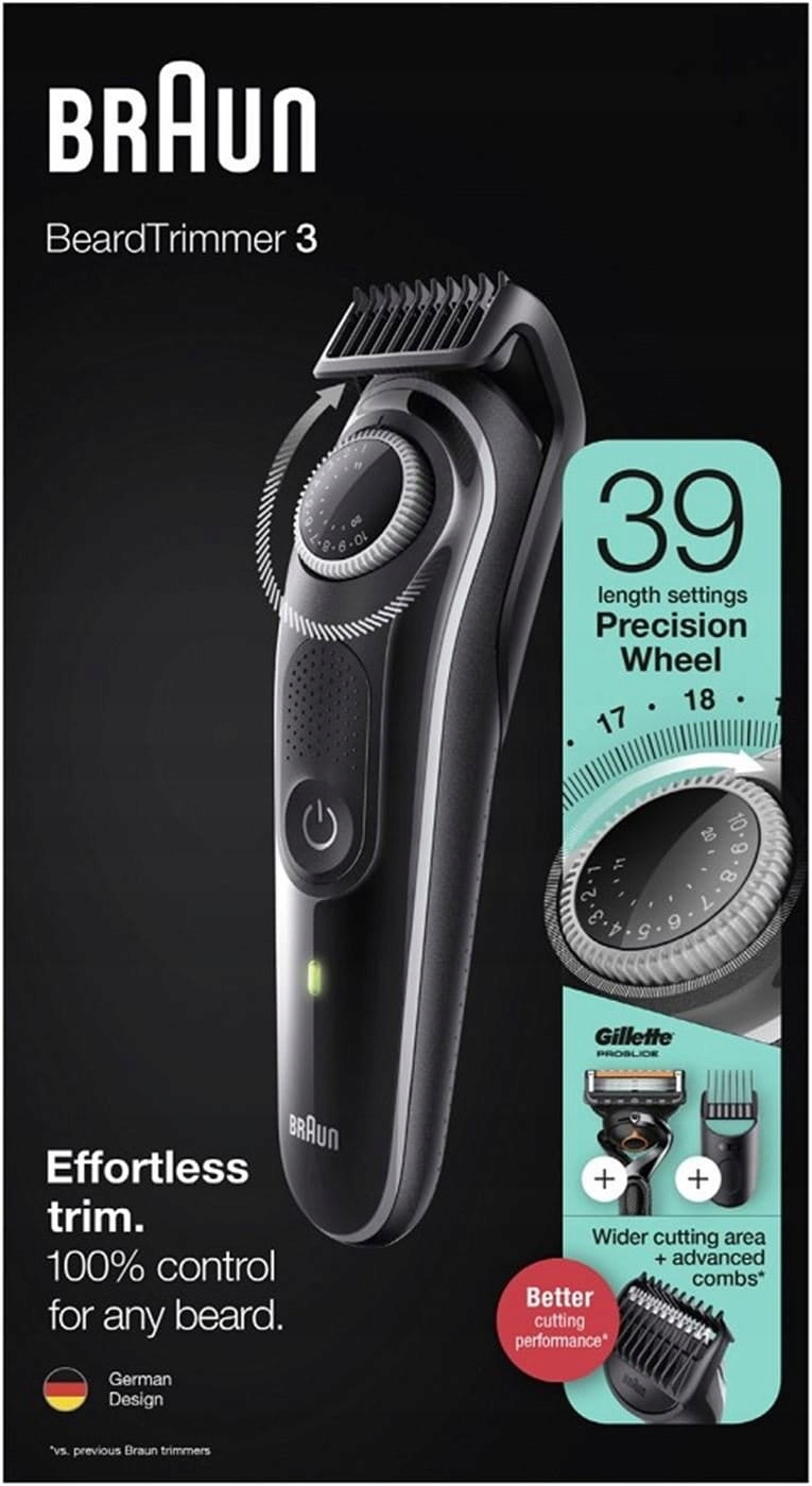 Zastřihovač Braun Beard Trimmer 3 BT3342 černý