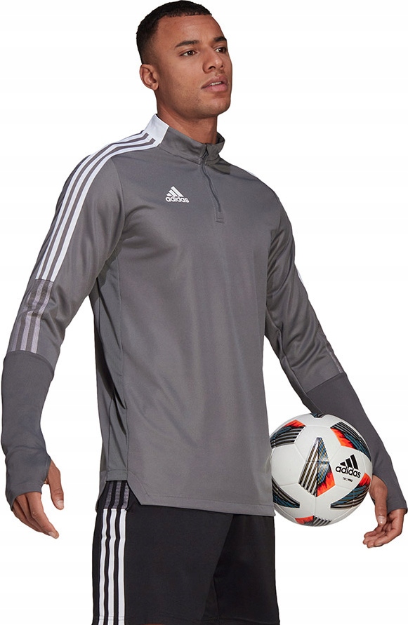 Pánská fotbalová Mikina Adidas Tiro Training šedá, velikost 2XL