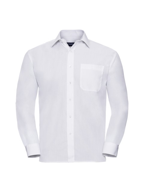 Pánská košile s dlouhými rukávy Russell Bílá 4XL