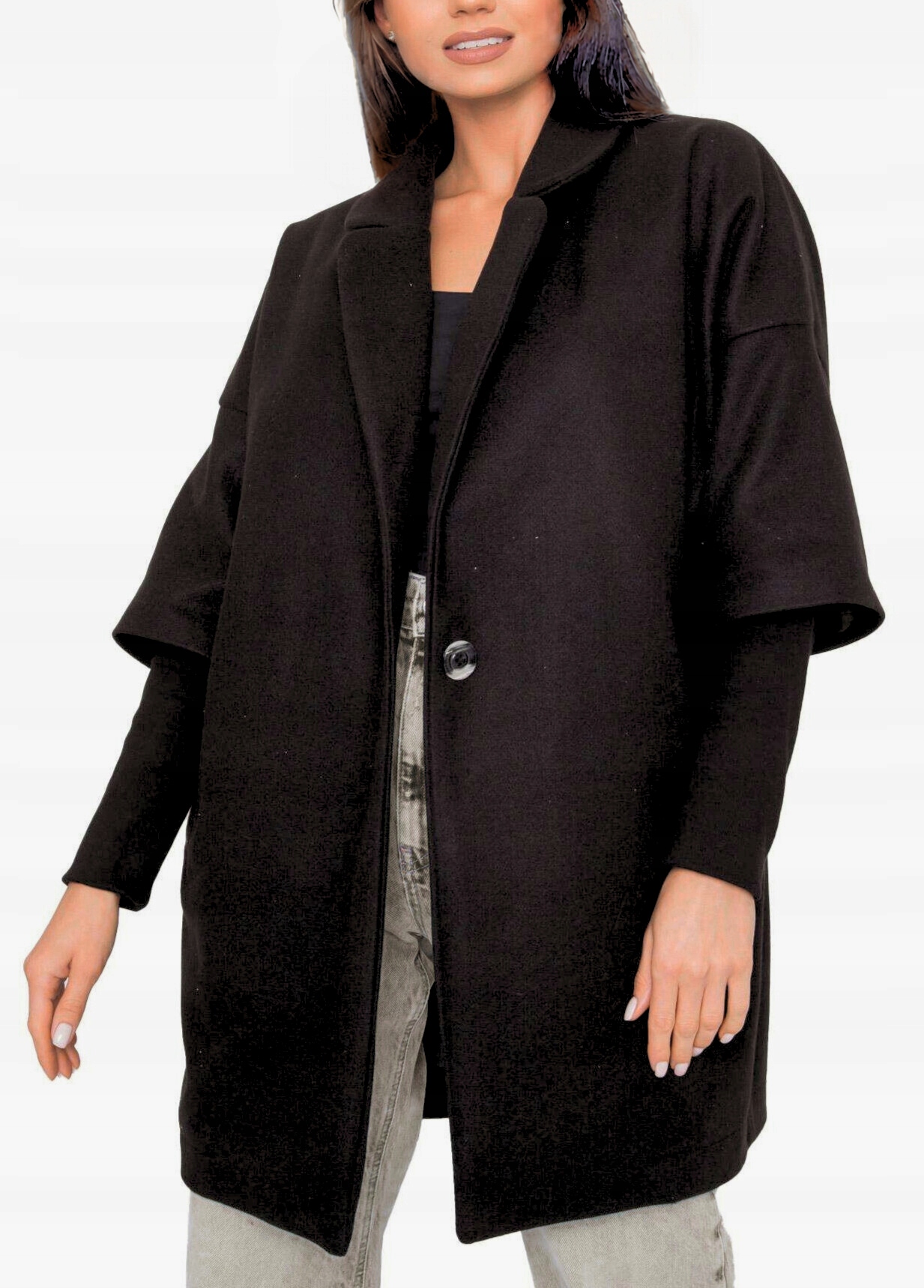 Dámský Podzimní Pruhovaný Kabát Se Stahovací Šňůrkou A Kabátkem Kabátek