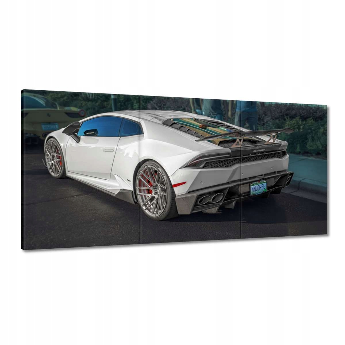 Obrazy 120x60 Bílé sportovní auto