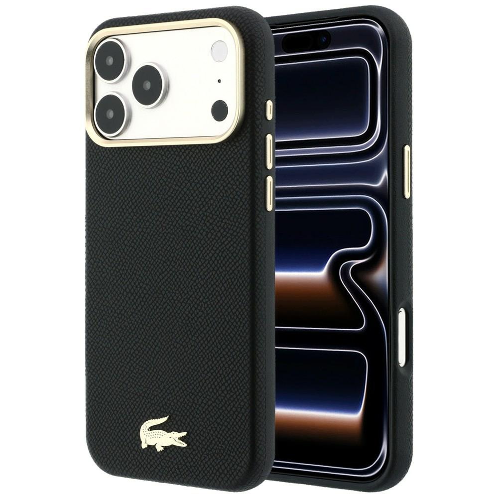Etui Lacoste Champs Elysees Embossed do iPhone 18 Pro 17 Pro czarny