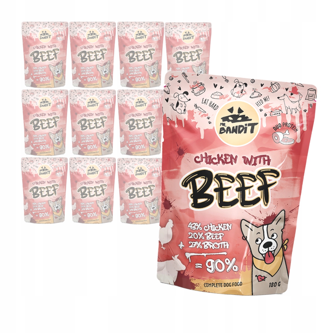 Mr. Bandit Chicken with Beef 12x380g Vlhké Krmivo pro psy Kuře s hovězím masem