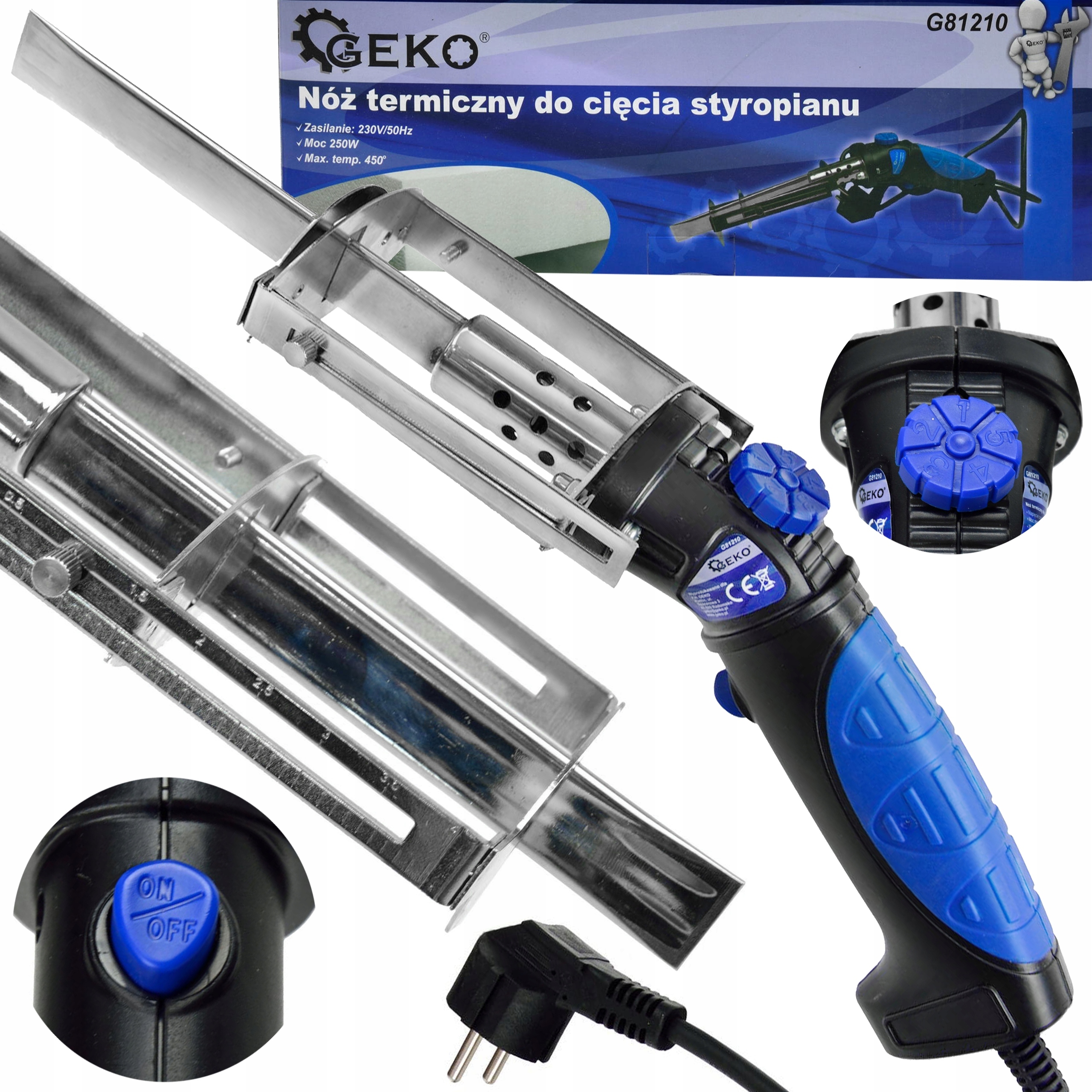 Nůž na řezání polystyrenu 250 W Pp Pvc Eps 15 100 mm