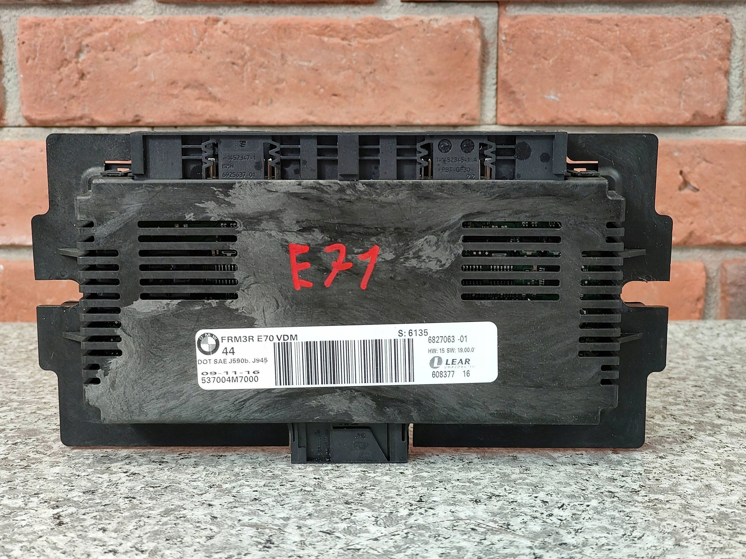 BMW E70 X5 E71 X6 MODUŁ STEROWNIK ŚWIATEŁ FRM 3 6827063