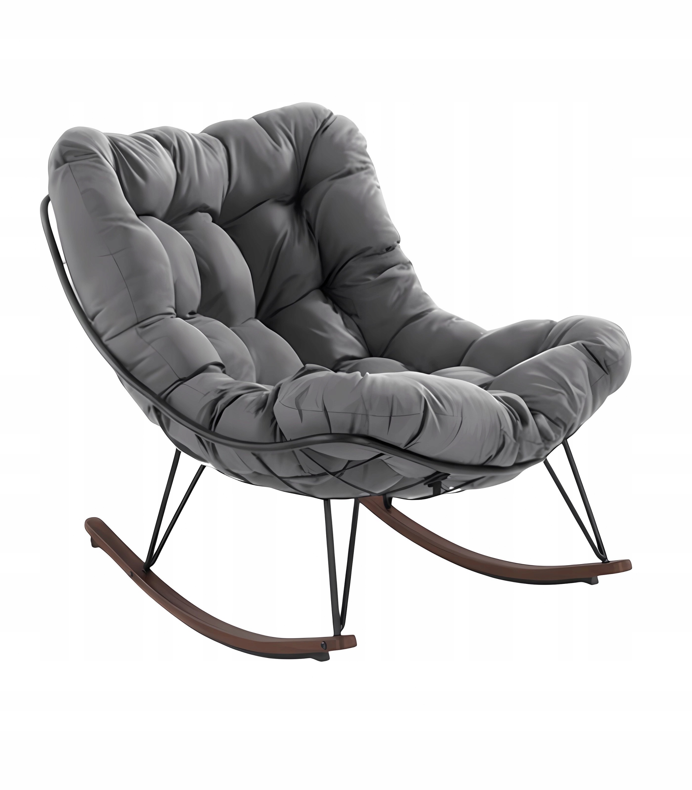 Gordon G1146 Hojdacie kreslo s mäkkým vankúšom, čiernosivé