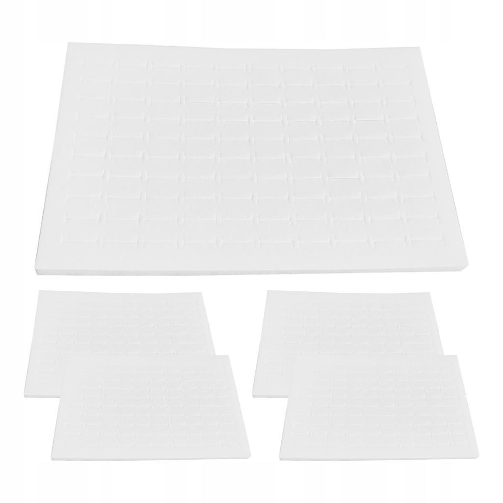5x 100 Slots Ring Pad Sponge Insert Mats Jewelry Holder Inserts Rings White