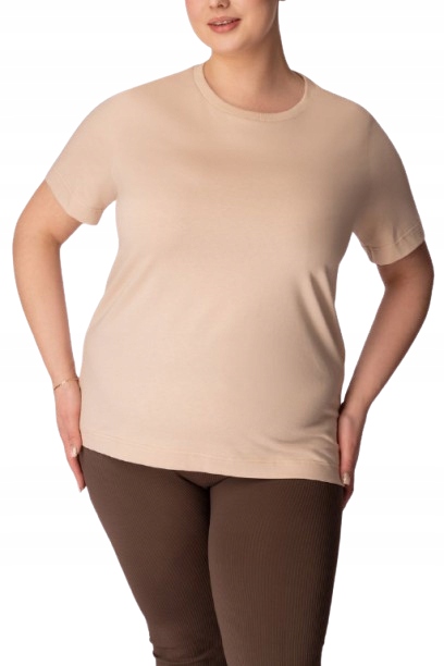 Mona Queen Size Tričko Regular Base béžová barva 5XL
