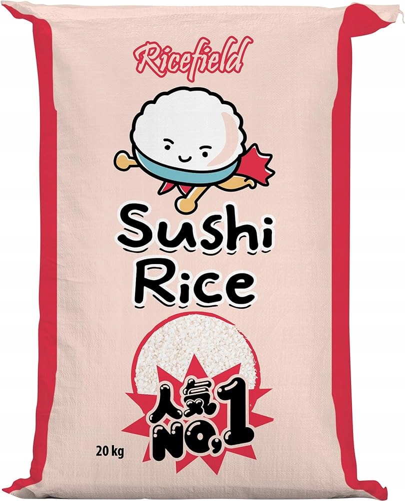 Rýže na sushi Ricefield kulatozrnná Sushi Rice 9,07 kg
