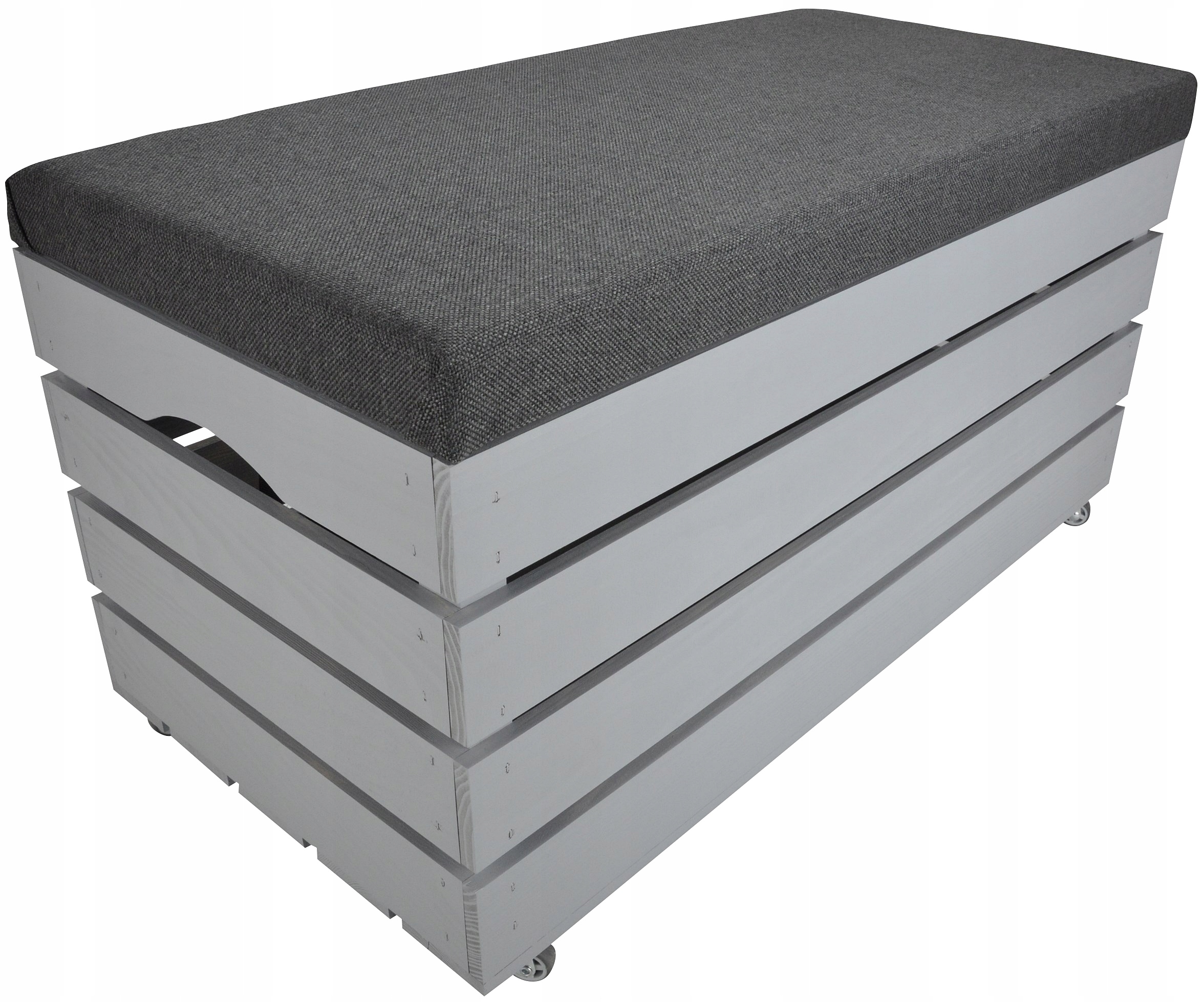 Velká Taburet Kufřík Sedátko Úložný Prostor S Kolečky Borovice