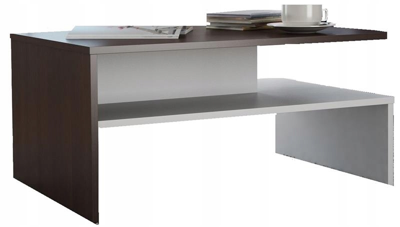 Lavica Ola biela-wenge moderný konferenčný stolík Per