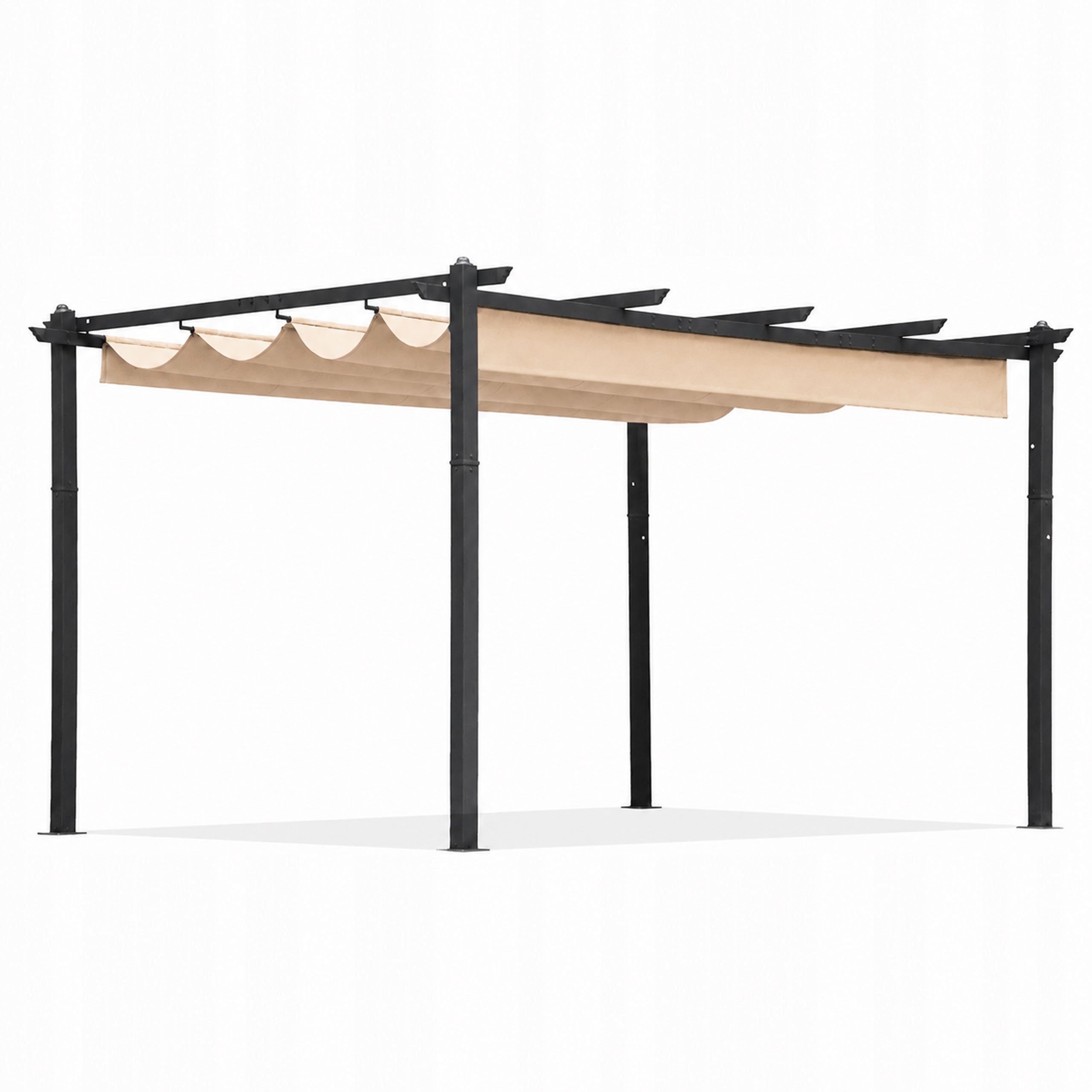 MultiGarden DN-FG-632 Záhradná pergola s oceľovou konštrukciou 3x4 m, béžová