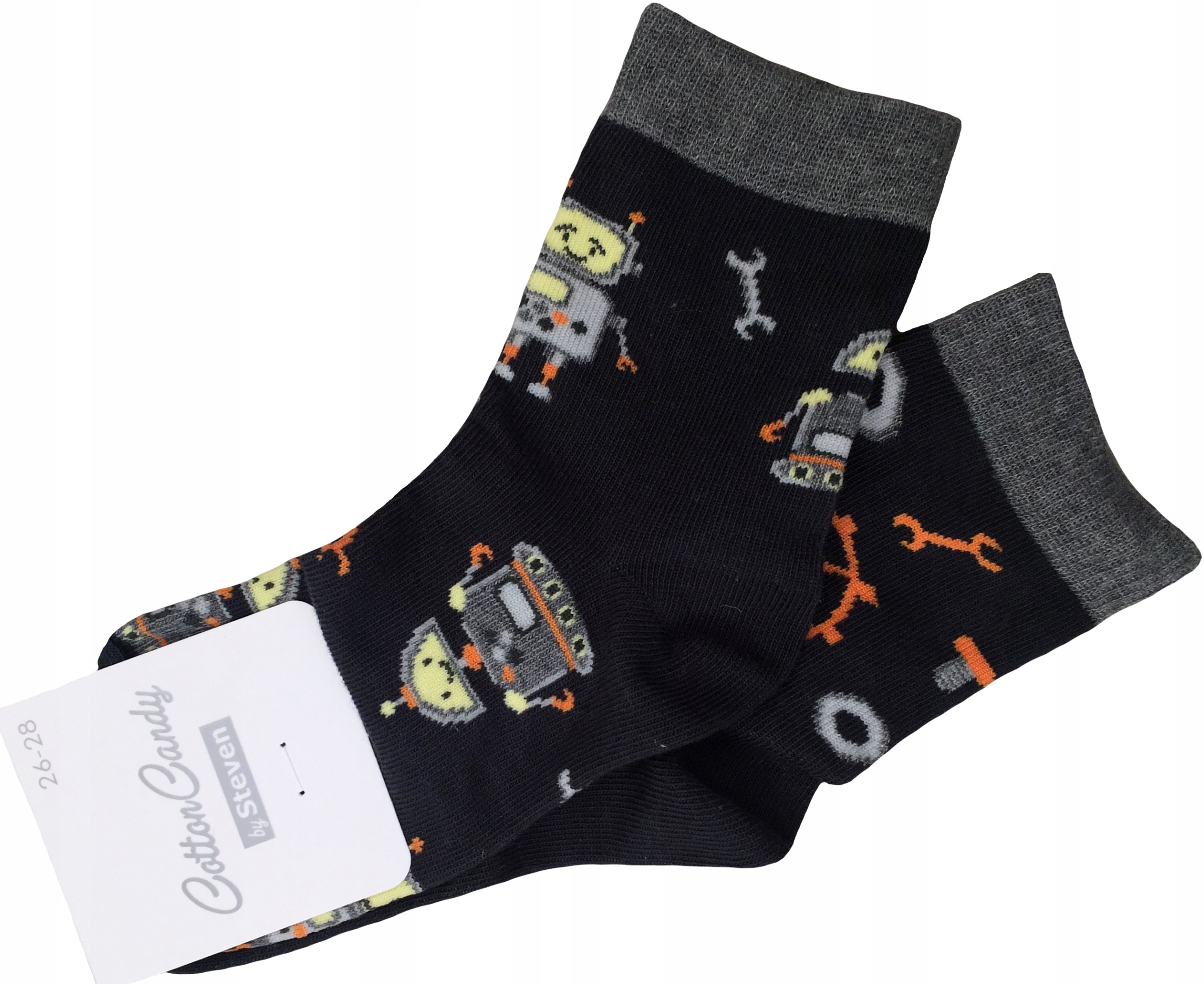 

Skarpetki 29-31 grafit w kolorowe roboty