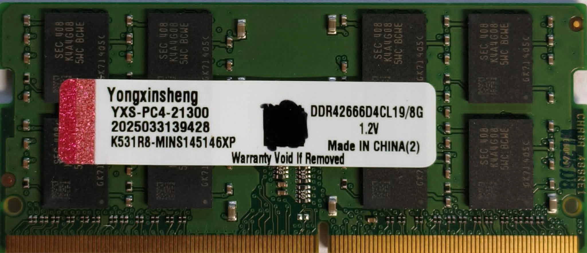 Pamäť Ram DDR4 8 Gb So-dimm 2666 MHz CL19