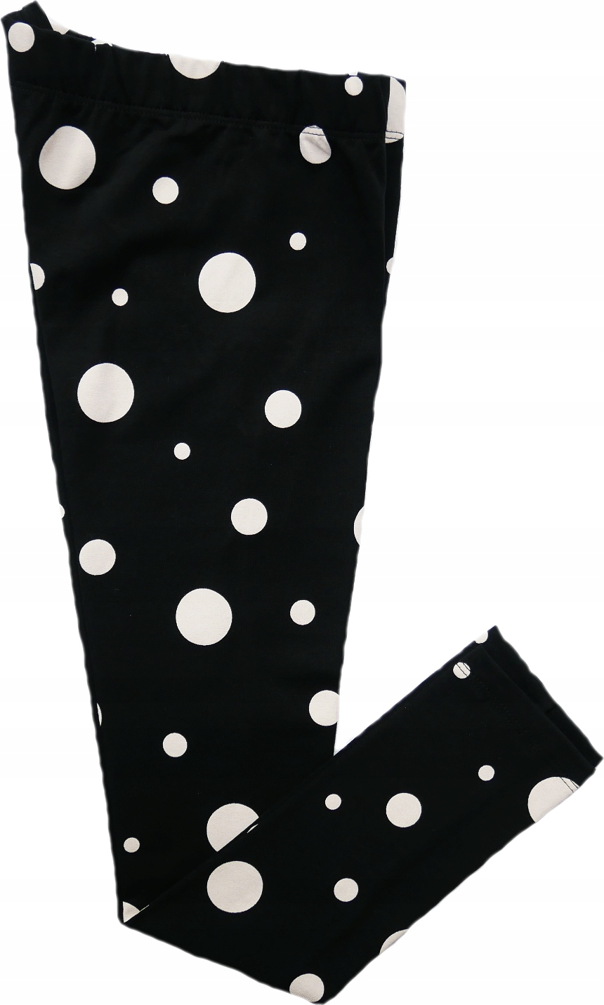 

Getry legginsy czarne w kropy bawełna Aipi 128