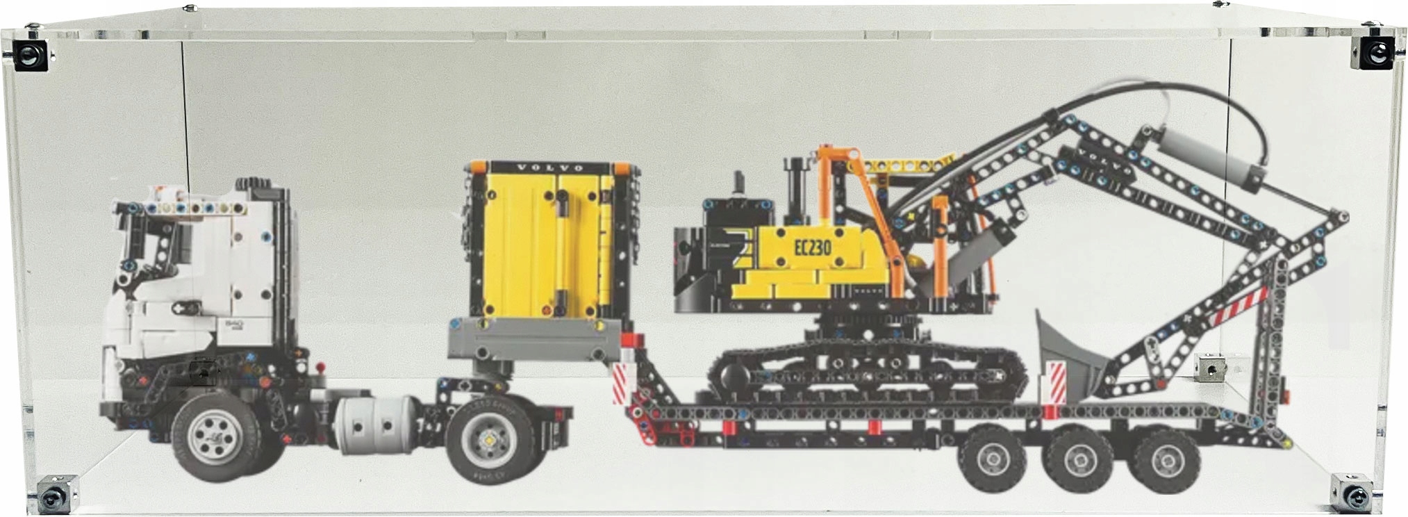 Vitrína Drewlandia pro stavebnici Lego 42175 Technic Nákladní automobil a bagr