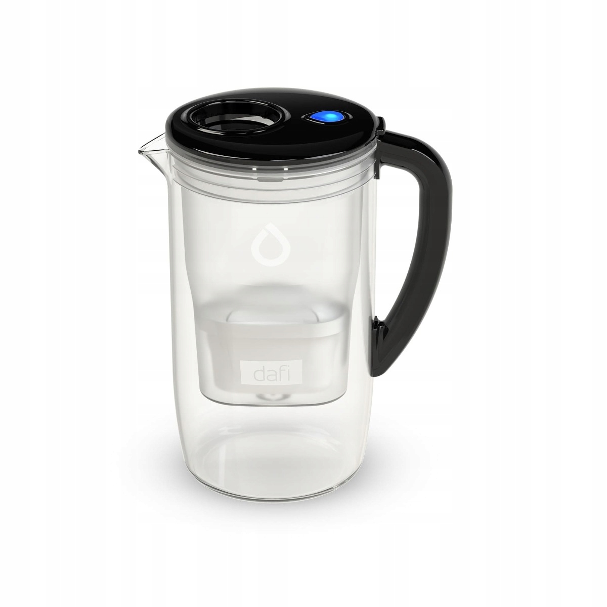 Skleněná Filtrační Konvice Dafi Prisma Led Černá Vložka Unimax