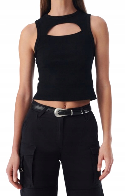 Iro Paris Černý Bavlněný Top Bez Rukávů S Výstřihem Městský S Kwe