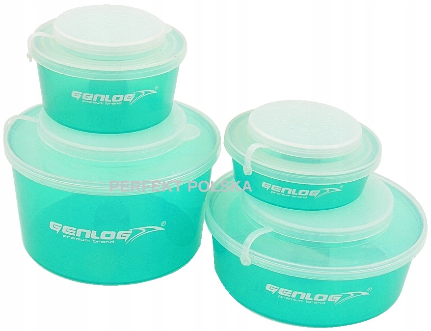 ZESTAW 4 POJEMNIKÓW NA PRZYNĘTY i ROBAKI Z LABIRYNTEM 0,12L,0,25L,0,5L,1,0L