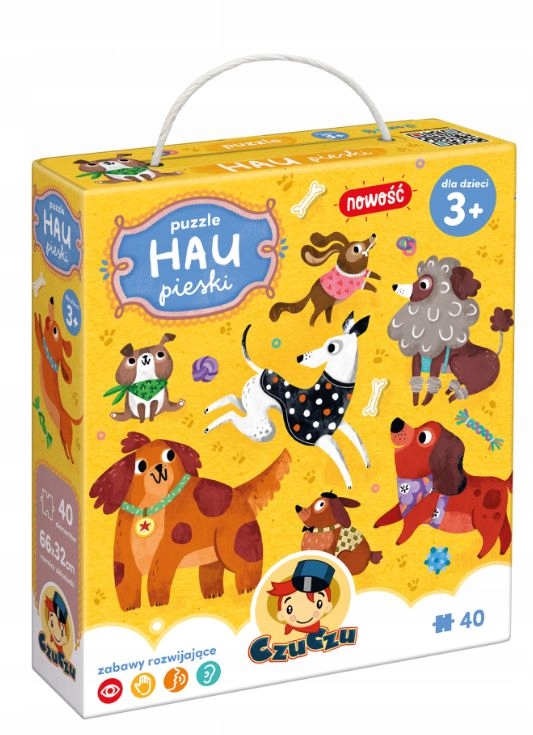 

CzuCzu Hau Pieski Puzzle 40 el. Duże 3+