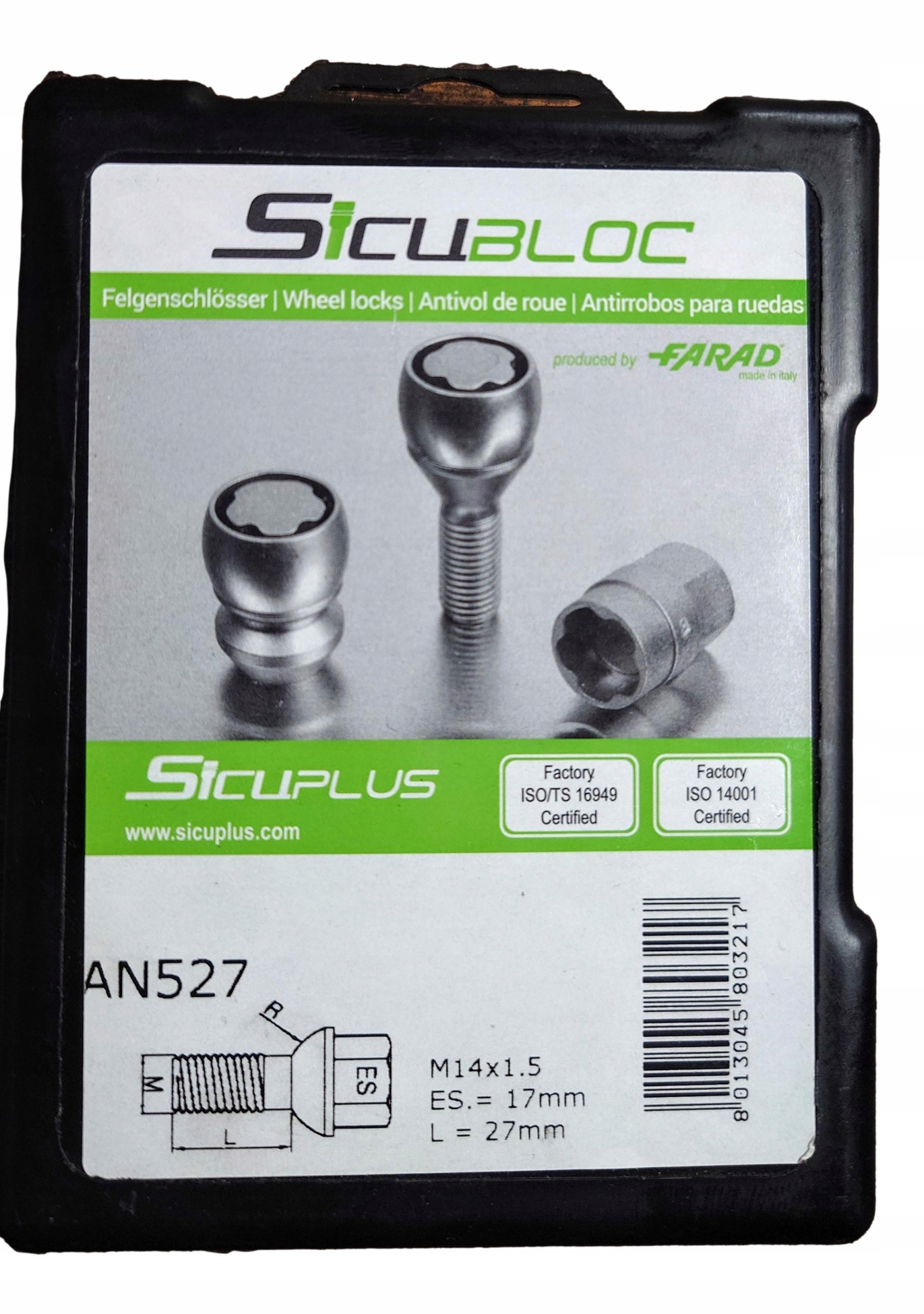 Кріпильні гвинти M14X1. 5 28 мм куля