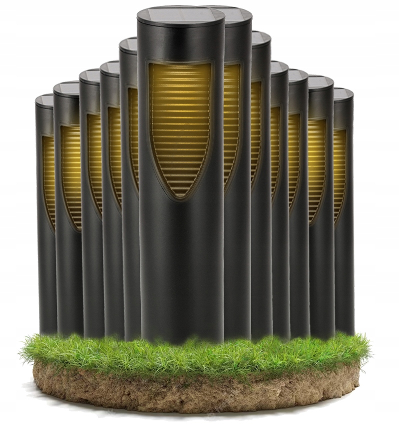 12 x Solárna zapichovacia záhradná lampa Vodotesný senzor súmraku Led stĺpik