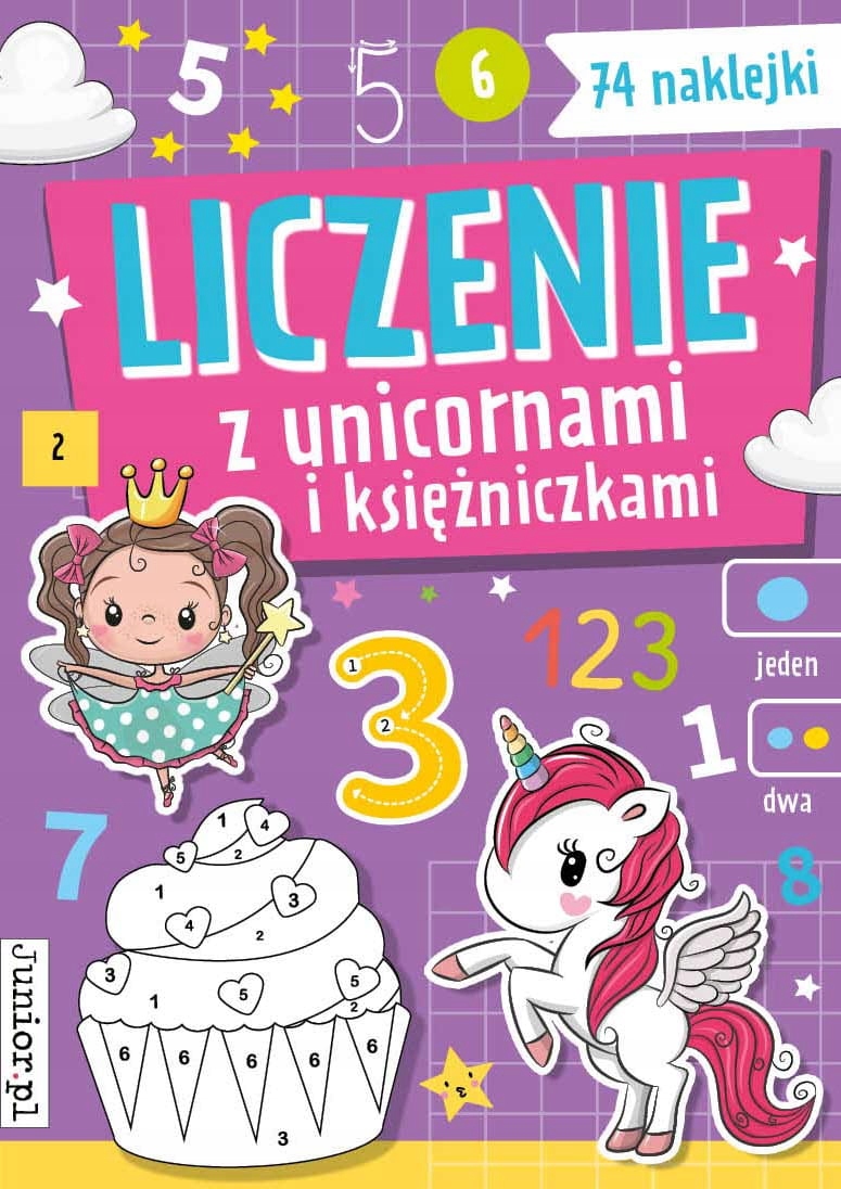 

Liczenie Z Unicornami I Księżniczkami 74 Naklejki