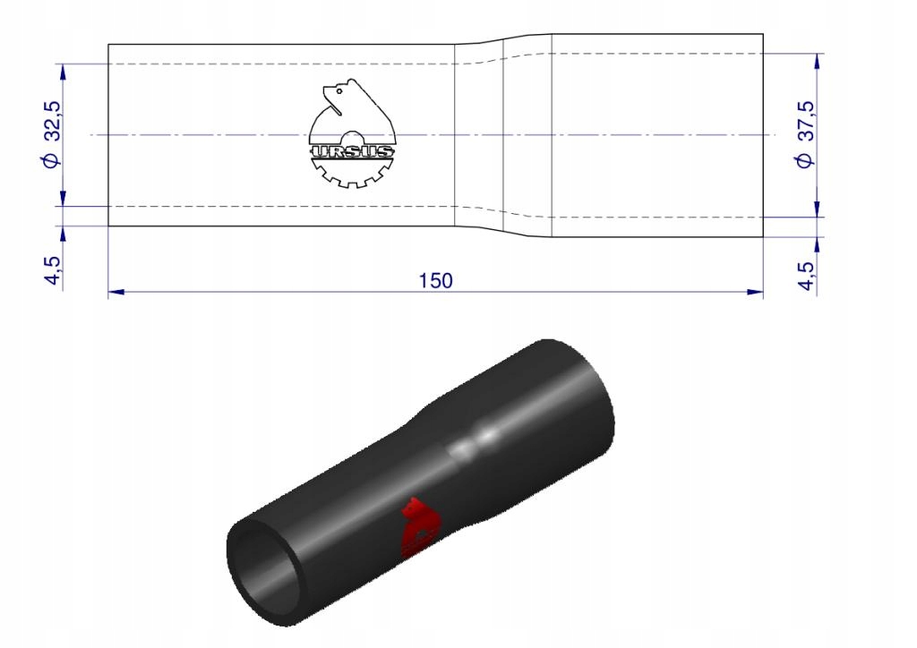Zestaw komplet przewodów chłodnicy C-360 C 360 ORYGINAŁ URSUS Producent części Ursus