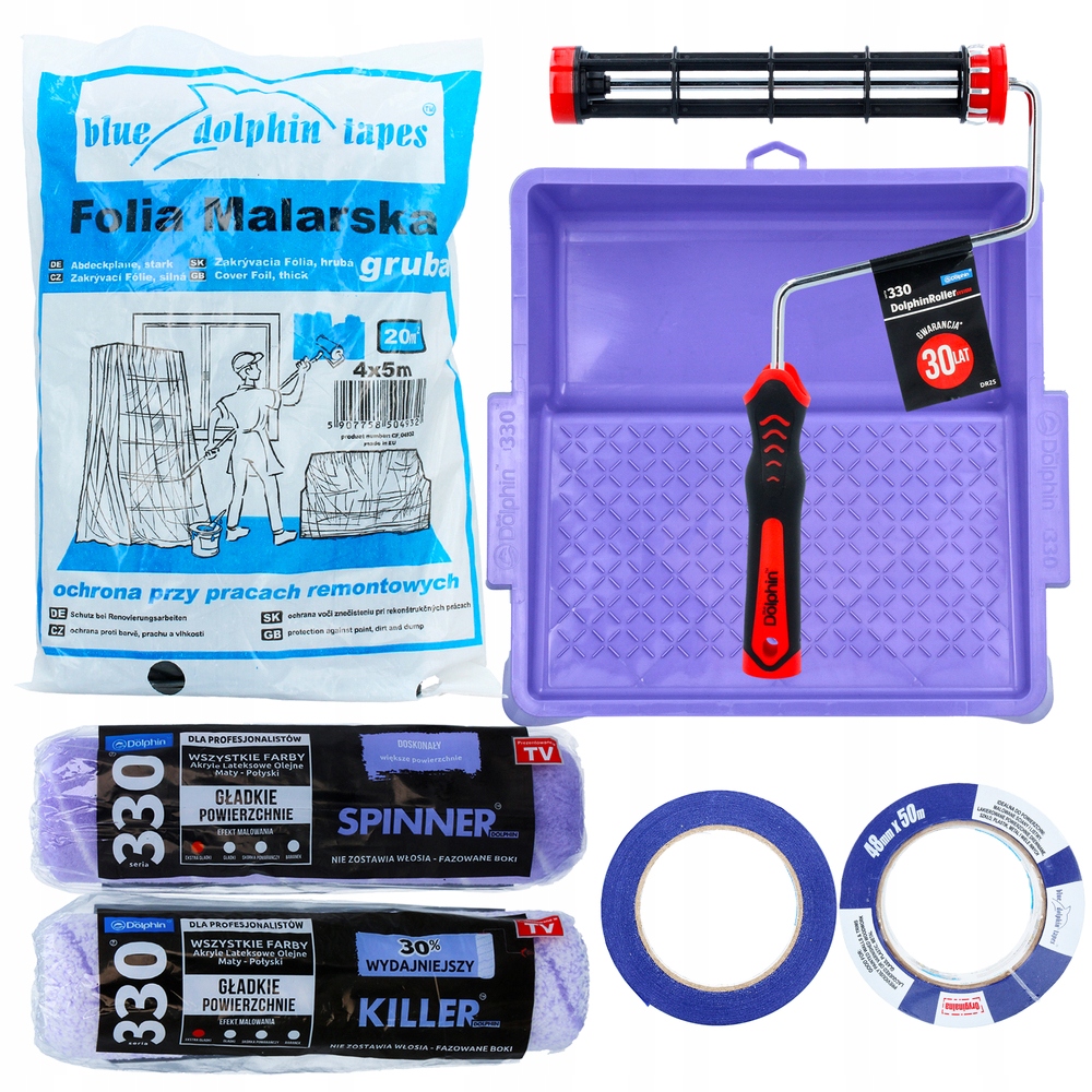 Sada malířských válečků Držák Kyveta Páska Fólie