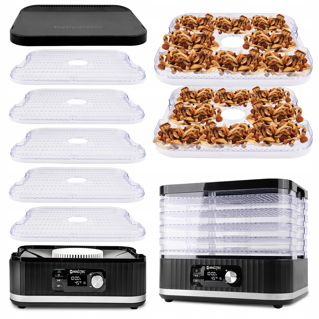 SUSZARKA DO GRZYBÓW OWOCÓW WARZYW SPOŻYWCZA MOCNA 5 SIT REGULACJA 450W Moc 450 W