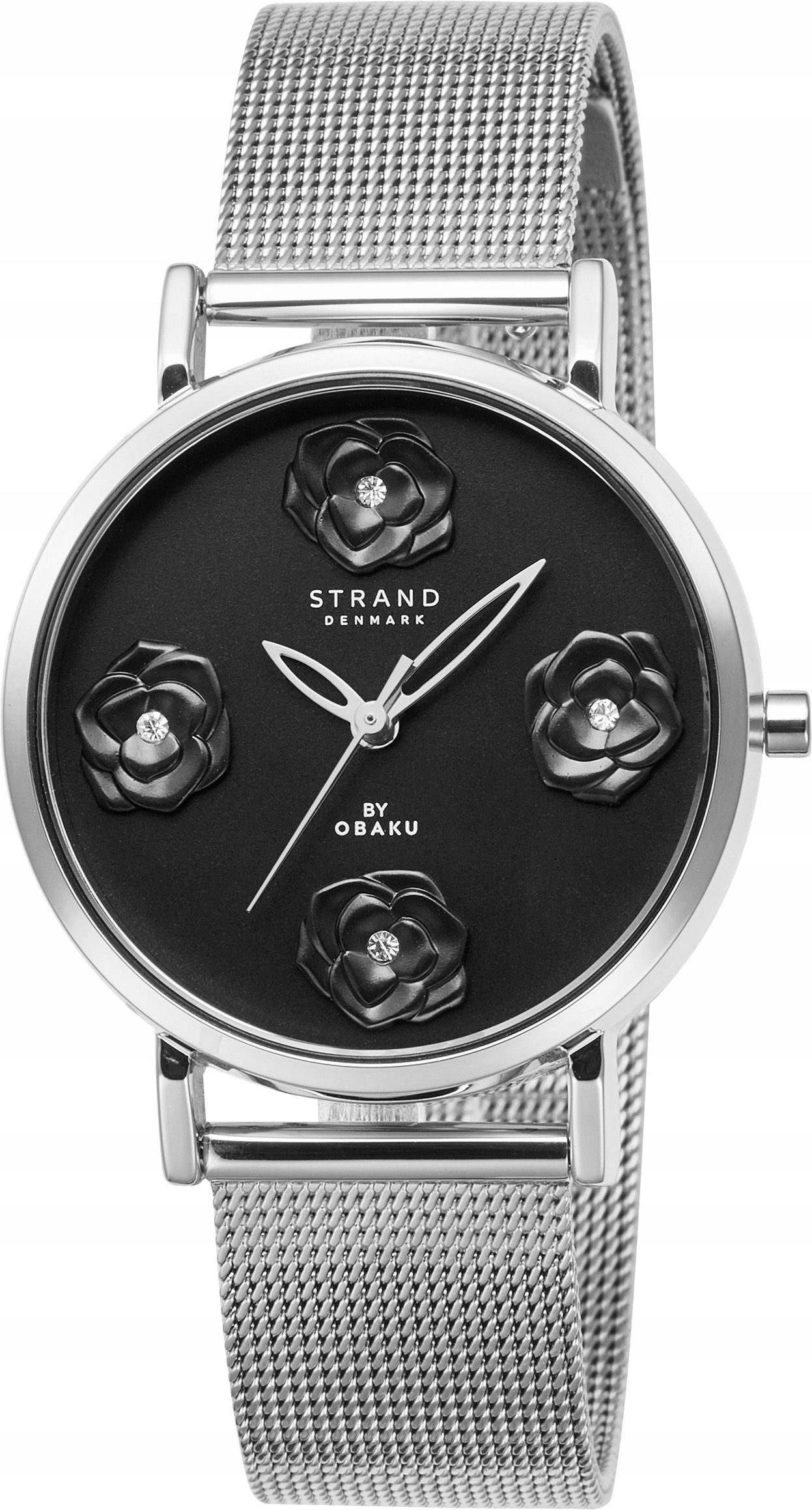 Nové Originální dámské hodinky Strand by Obaku S733LXCBMC stříbrné, černé