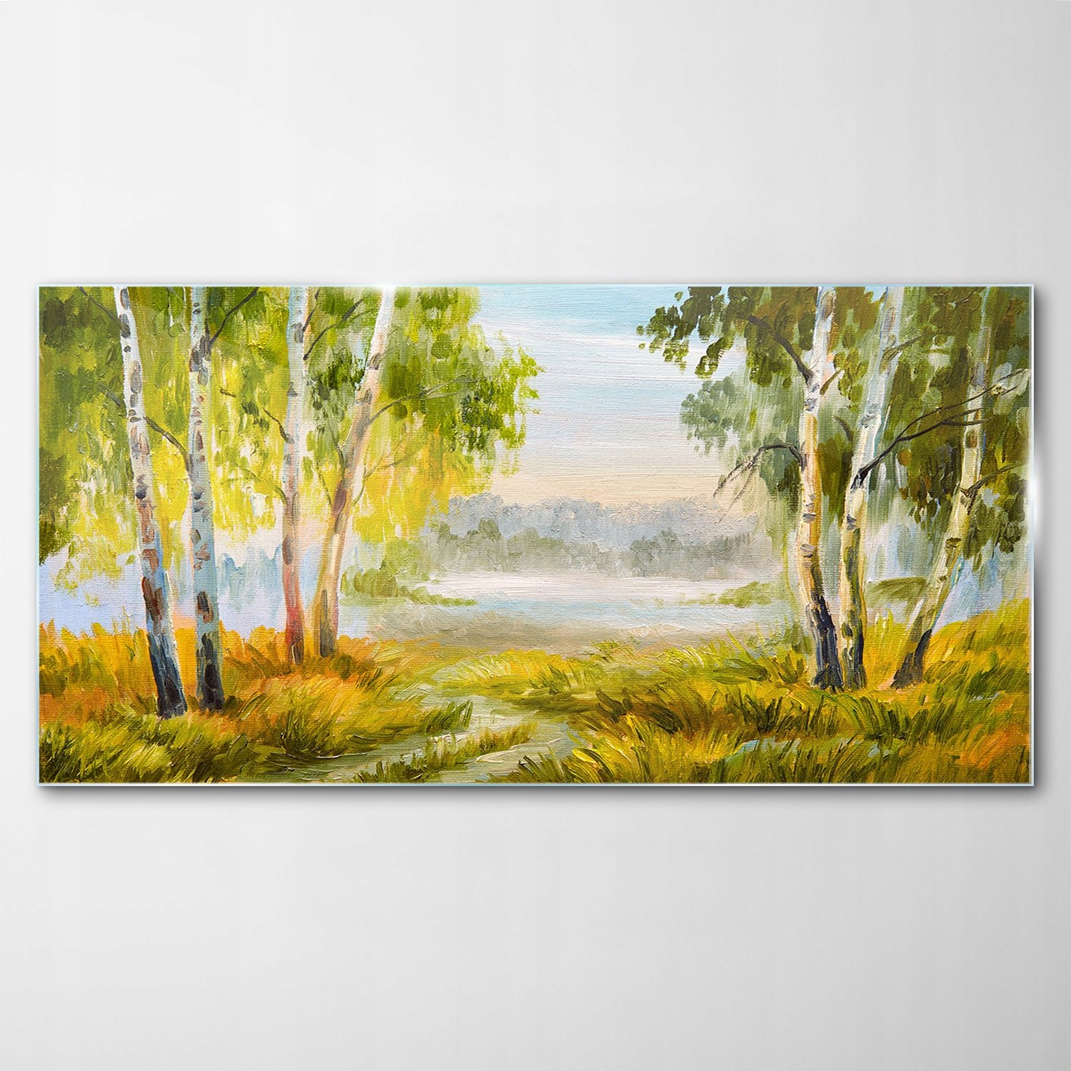 Tvrdený sklenený obraz Krajina Cesta Les 140x70