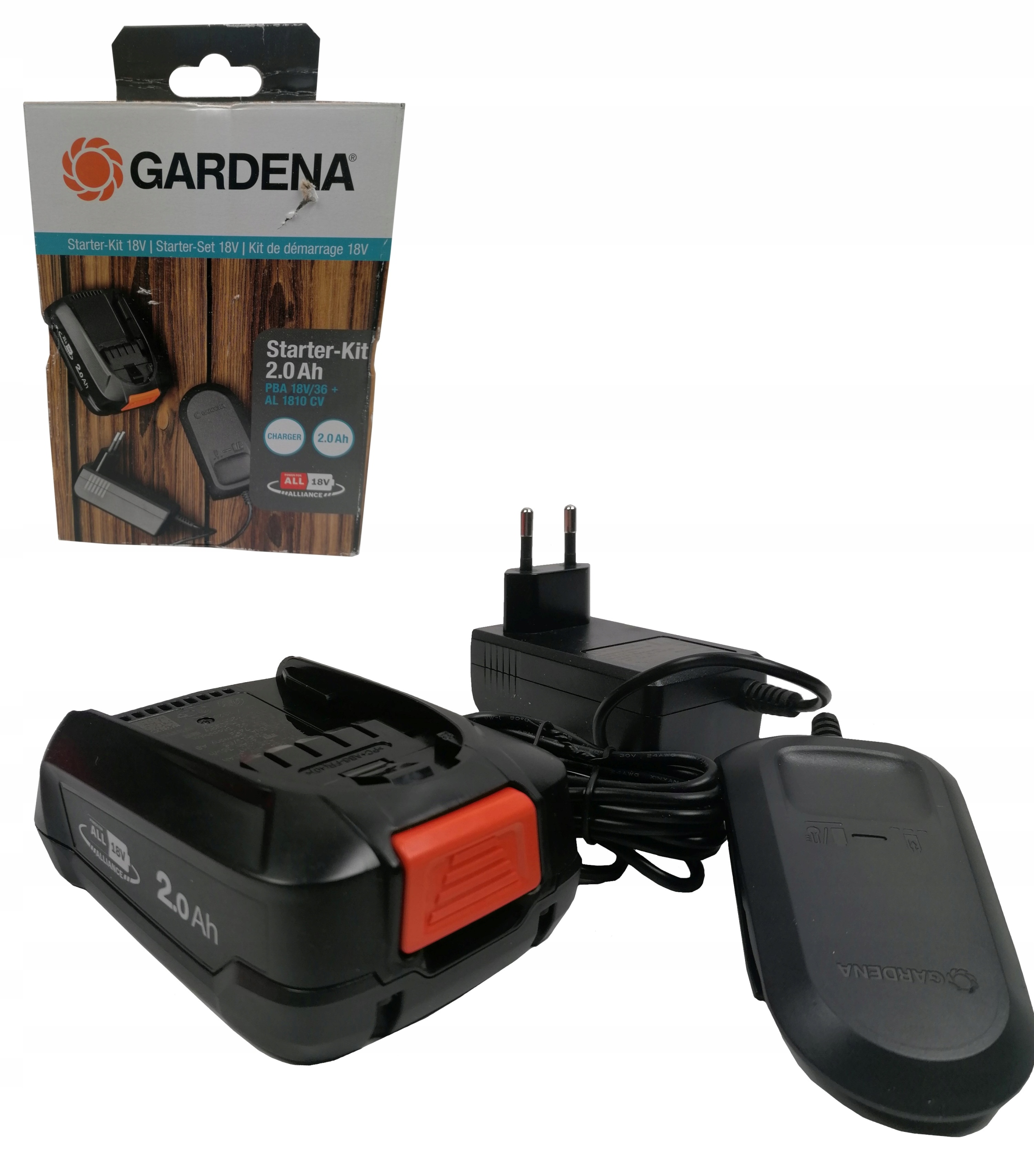 

Gardena 14909 zestaw aku 18V 2,0Ah ład AL1810 CV