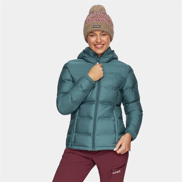 Alpinus Dámská zimní bunda s kapucí, sportovní péřová, velikost vel