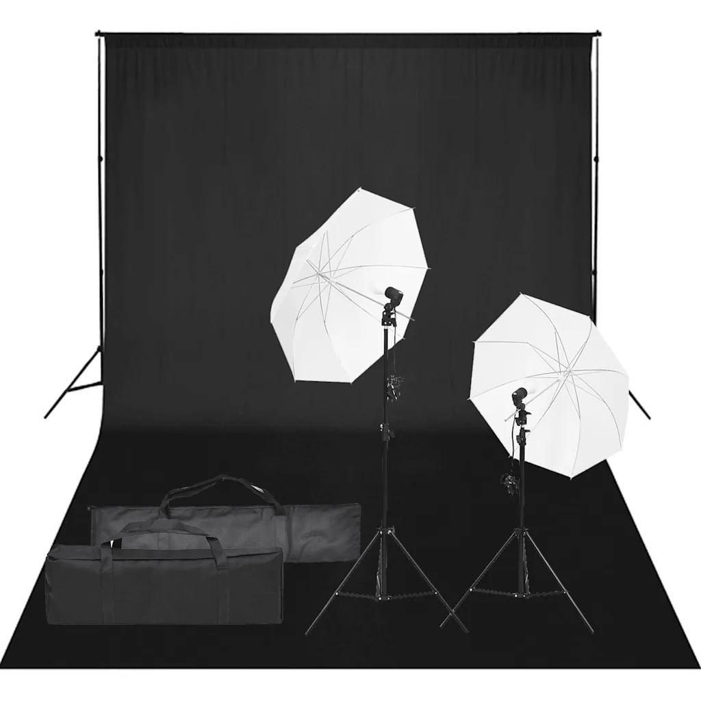 Zestaw Fotograficzny Studyjny z Lampami Tłem Softbox Statyw Parasolka