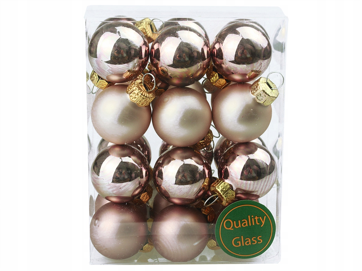 

Szklane Bombki Ze Szkła 2,5cm 24szt Rose Gold