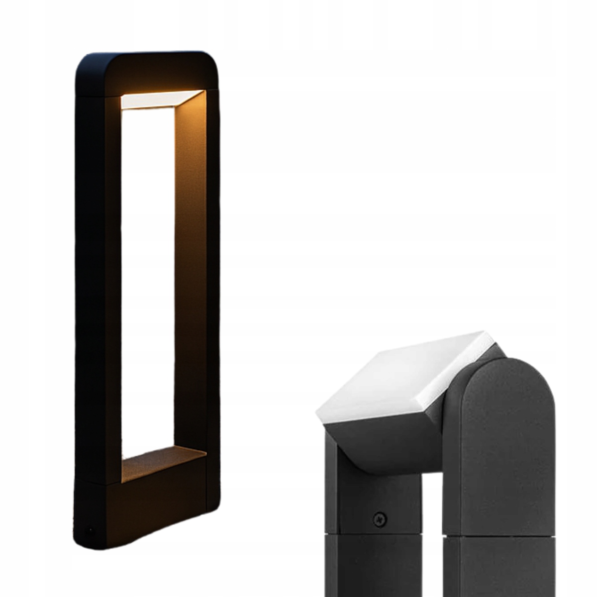 Stojací zahradní lampa moderní Sloupek nastavitelný 50 cm černá Led Lvt