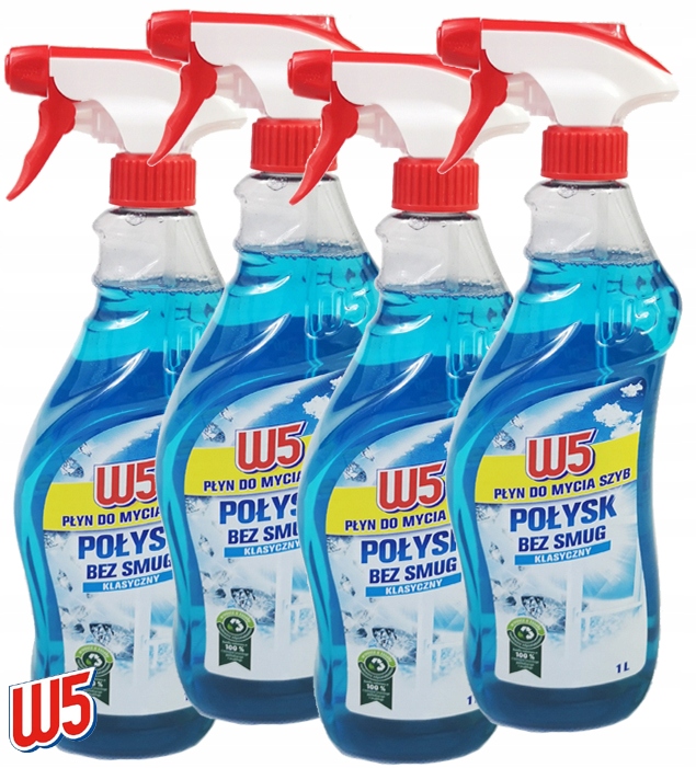 

Płyn W5 Do Mycia Okien Szyb Szkła Luster clasic 4L