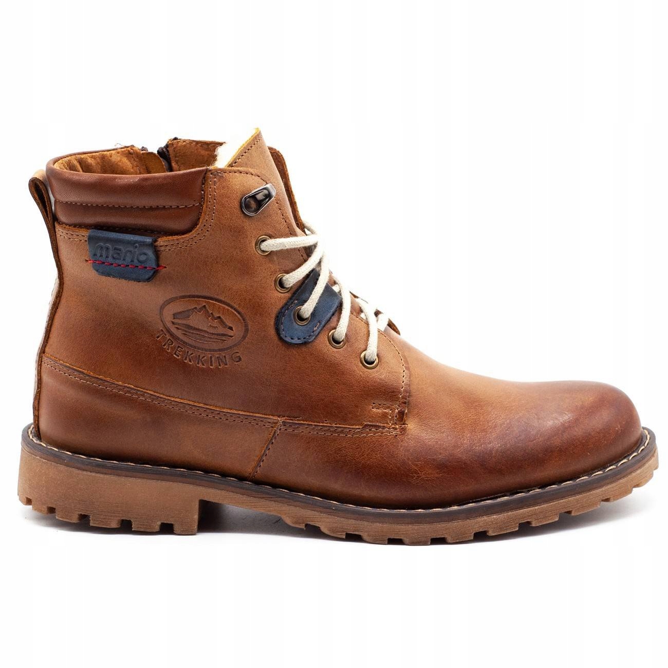 

Buty Męskie Skórzane Zimowe Ocieplane 754 Rude 47