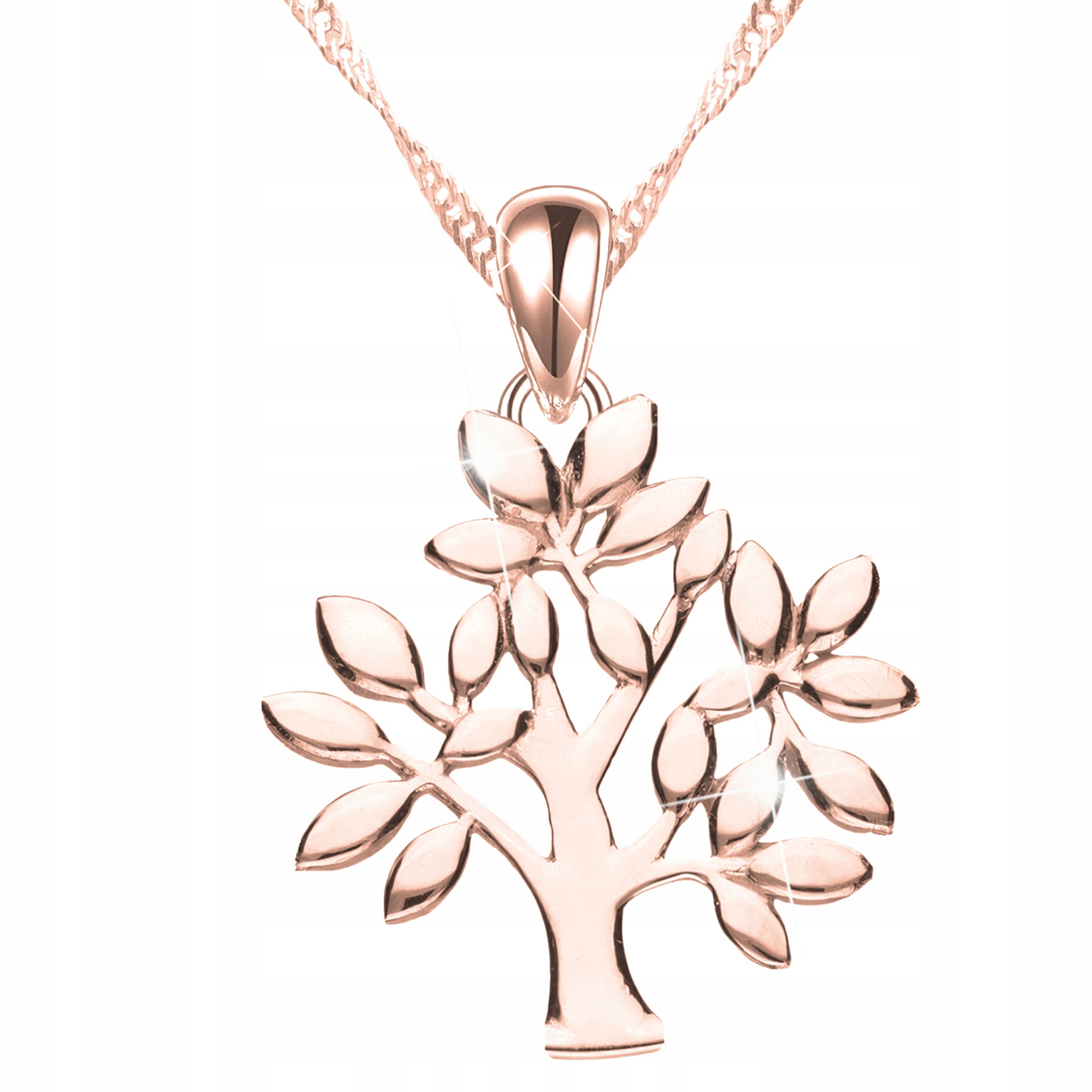 Pozlacený náhrdelník s stromkem Strom života štěstí strom Stříbro 925