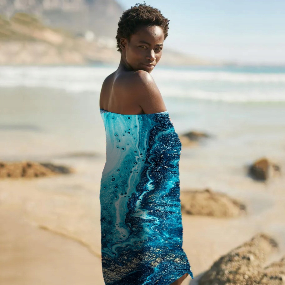 RĘCZNIK PLAŻOWY KĄPIELOWY DUŻY SZYBKOSCHNĄCY 70x140 BASEN PLAŻA Średnica/szerokość 70 cm