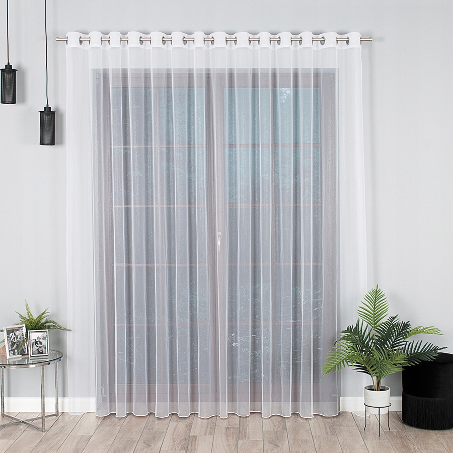 Francouzský styl, hladká záclona, průzračná 400x220