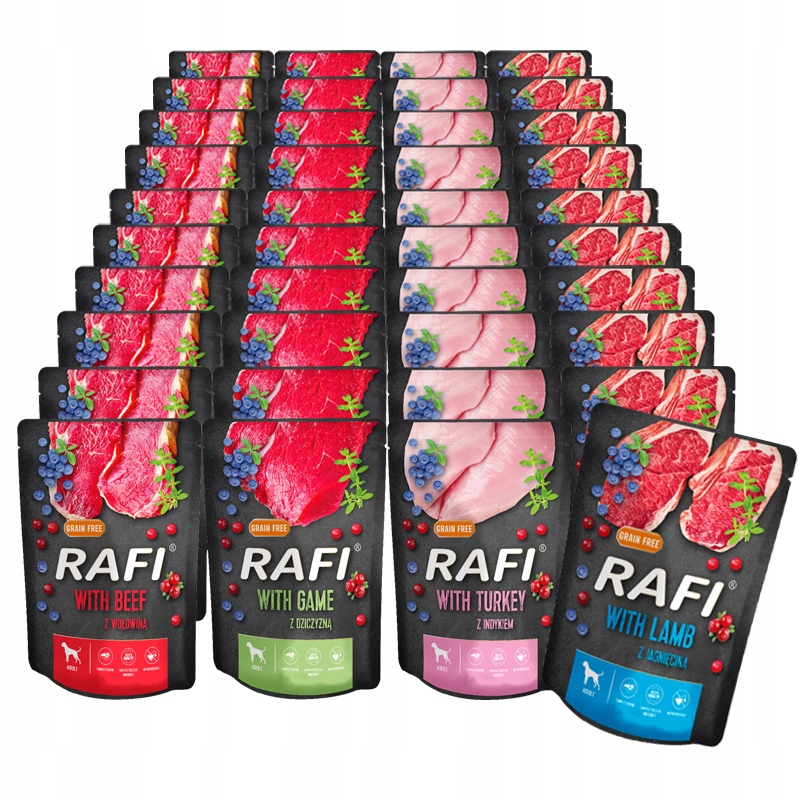 Rafi Vlhké krmivo pro psy MIX Chutí 40x300 g