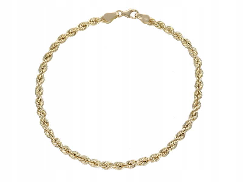 

Złota bransoleta 585 pleciony łańcuszek 2,53g
