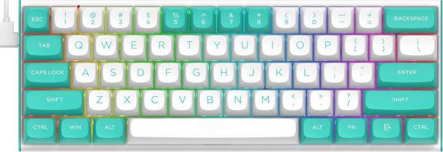 Klawiatura mechaniczno-magnetyczna Redragon K683WB Rgb Fidd