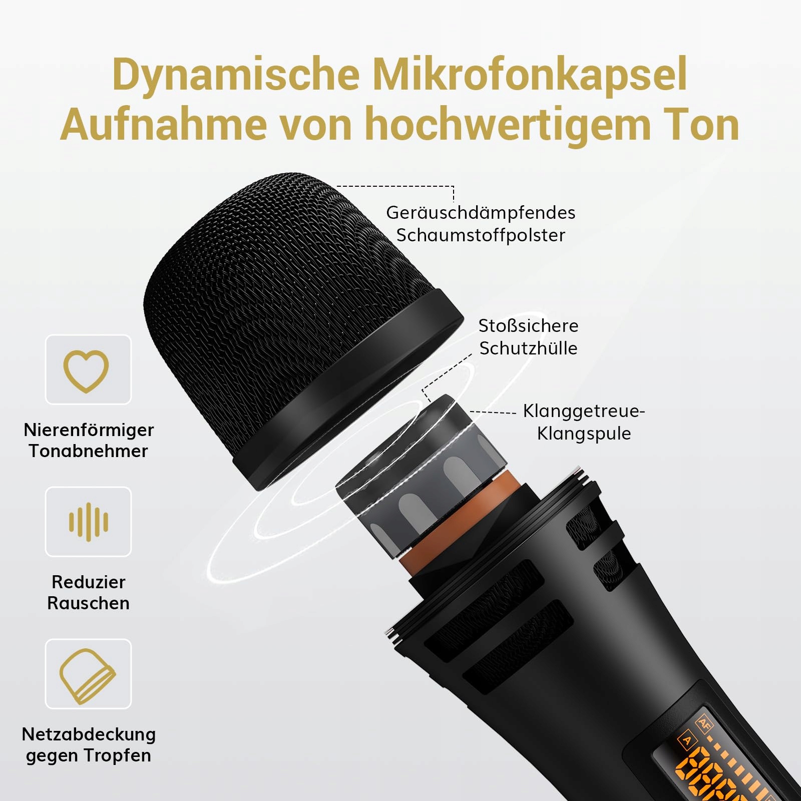TONOR Bezprzewodowy System Mikrofonów Karaoke Z Odbiornikiem Na Scenę — miniatura 2