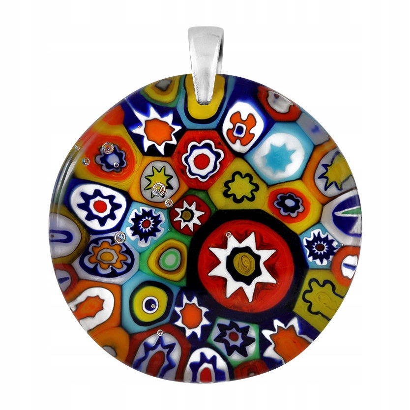 Dámský přívěsek Harf vícebarevný sklo murano kolečko
