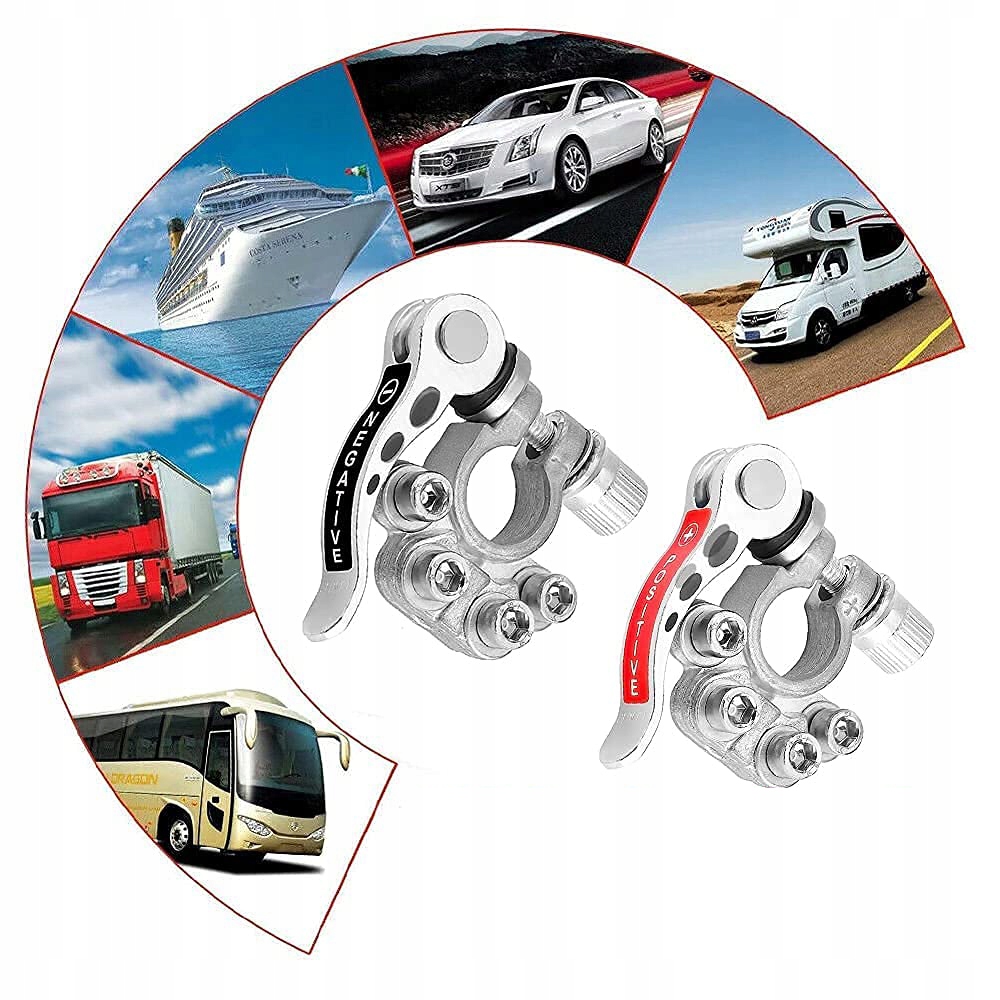 KLEMY ZACISKI AKUMULATORA MOSIĄDZ Jedna Para Producent części 3F Quality